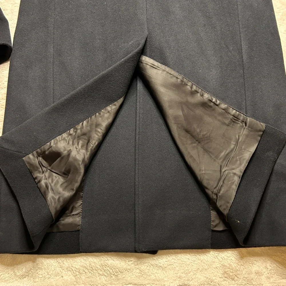 J. Crew Ludlow‎ Topcoat Overcoat Mens Size 36R Cashmere Wool Blend Blue Italy